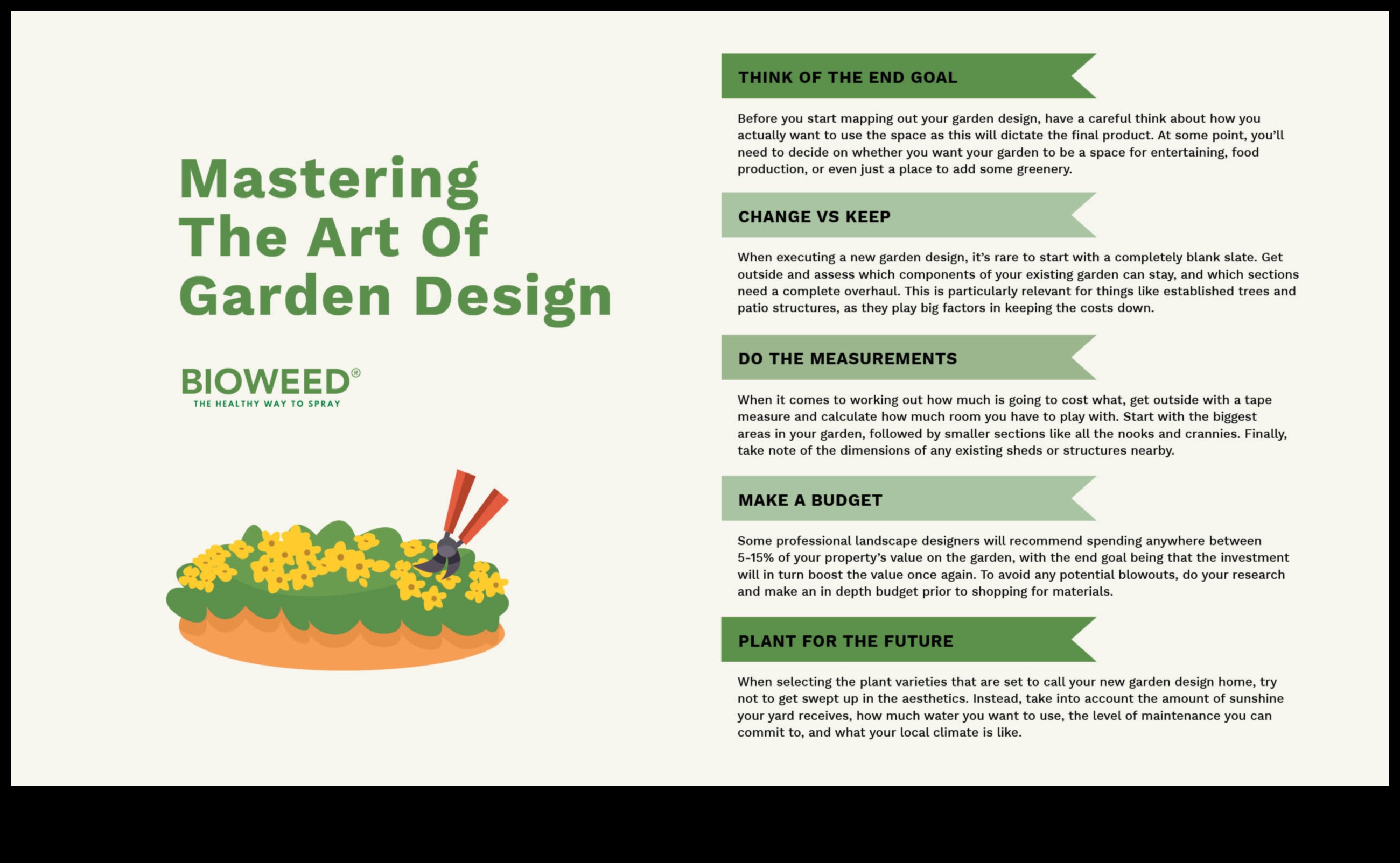 De la schiță la splendoare: stăpânirea artei designului grădinii